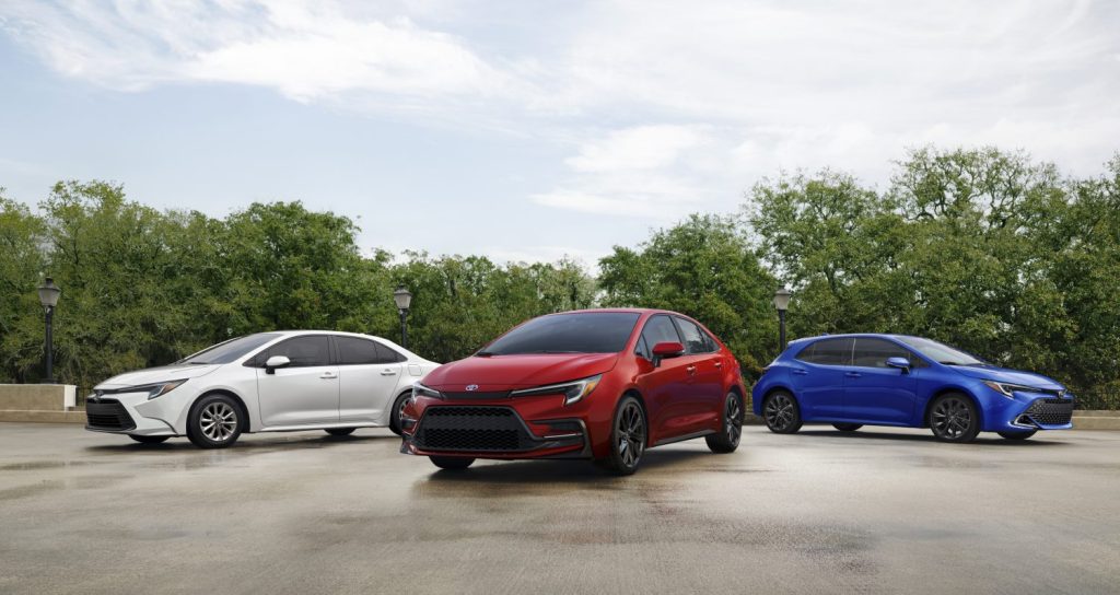 Choose your color! Red, White, or Blue 2023 Toyota Corolla