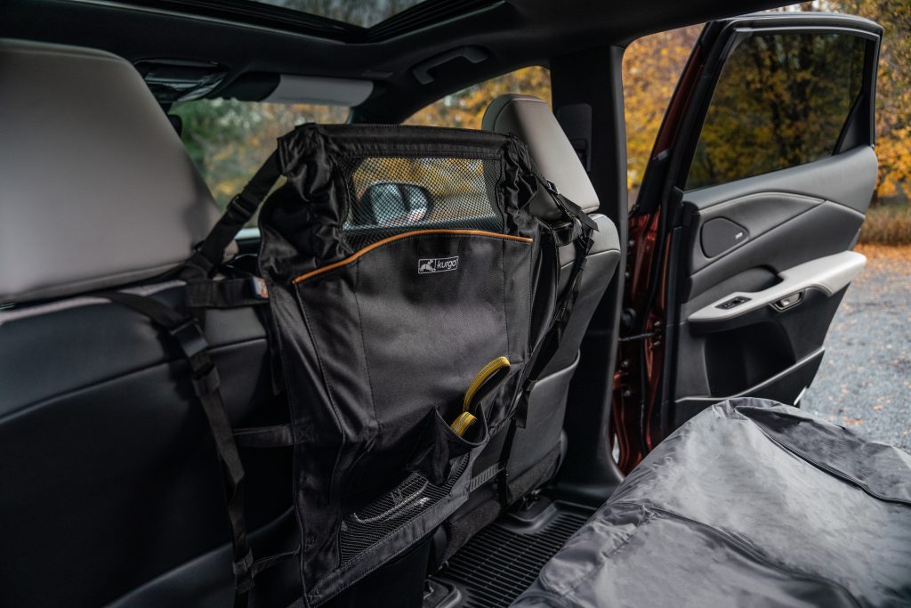 Kurgo Backseat Barrier in Black to help keep you and your pet safe.