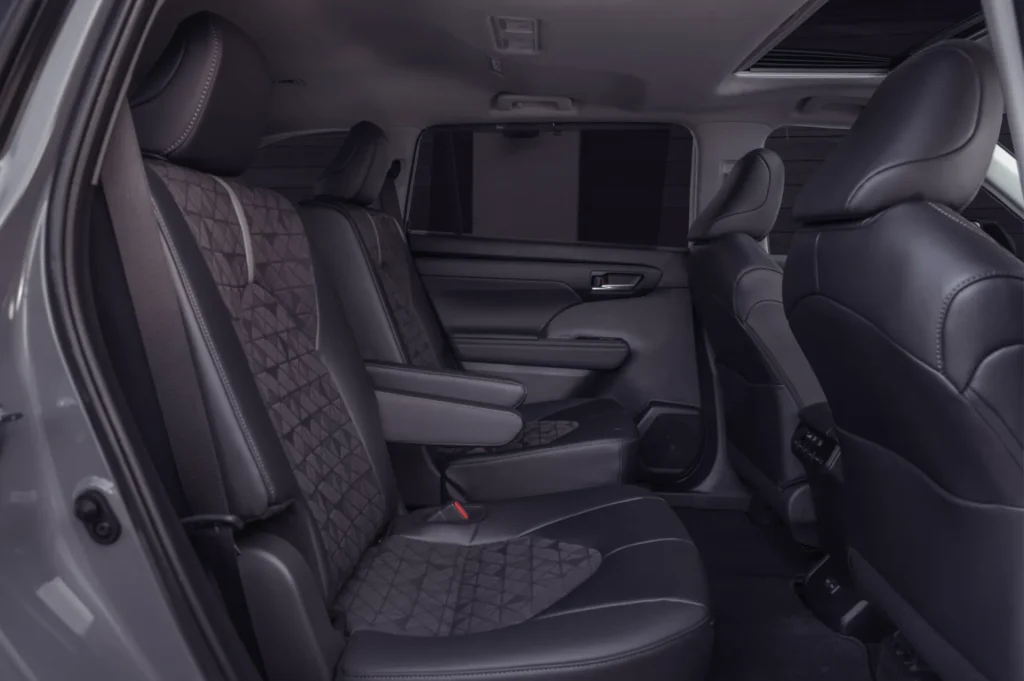 New Toyota Highlander Hybrid Rear Seat Space