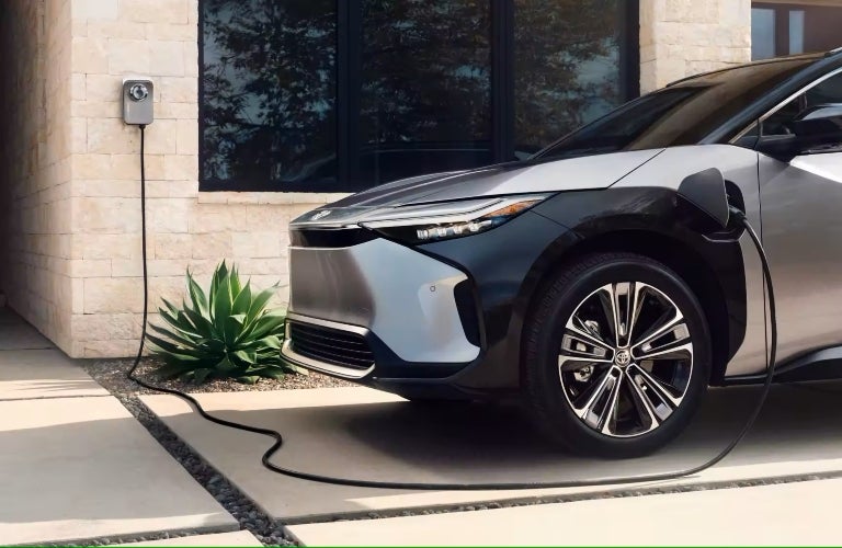 2023 Toyota bZ4X Plugged into Home Charging Station