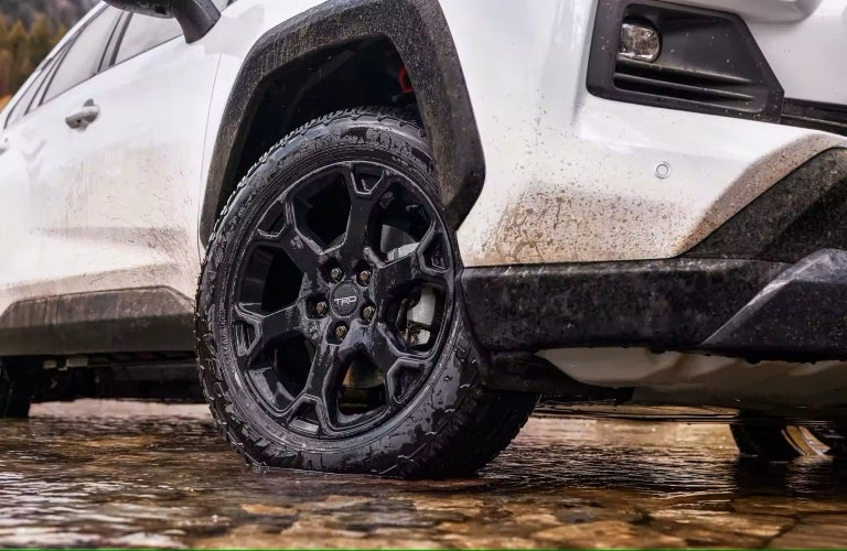 2023 Toyota RAV4 with Muddy Wheels